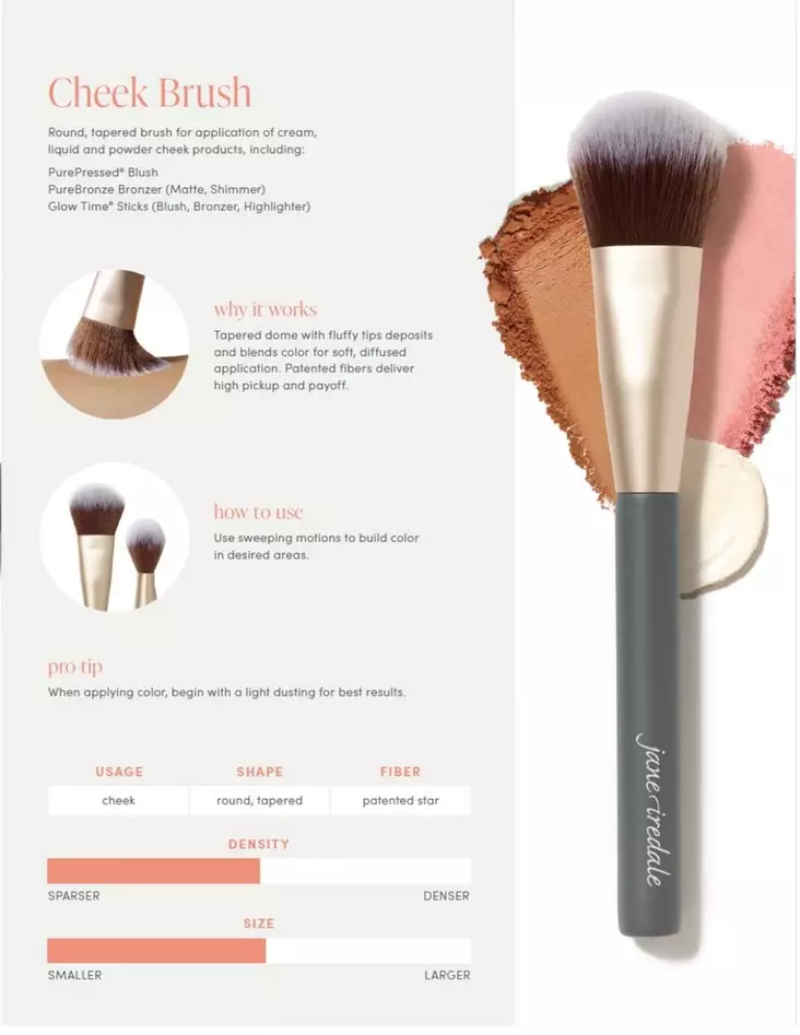 Jane iredale Cheek Brush - Meikkitarvikkeet ja siveltimet - 100000632 - 1