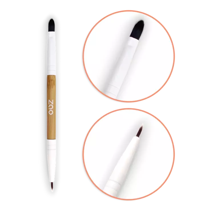 Zao Make-Up Duo Eyeliner-Lips Brush – rajaus- ja huulisivellin duo - Meikkitarvikkeet ja siveltimet - 100001033 - 1