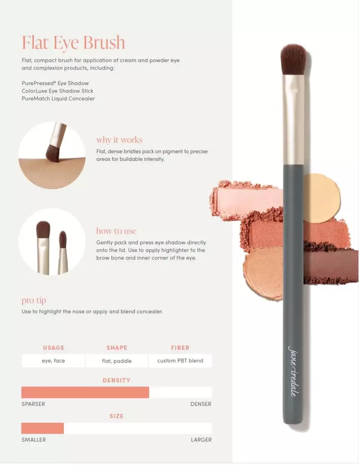 Jane iredale Flat Eye Brush - Meikkitarvikkeet ja siveltimet - 100000635 - 1