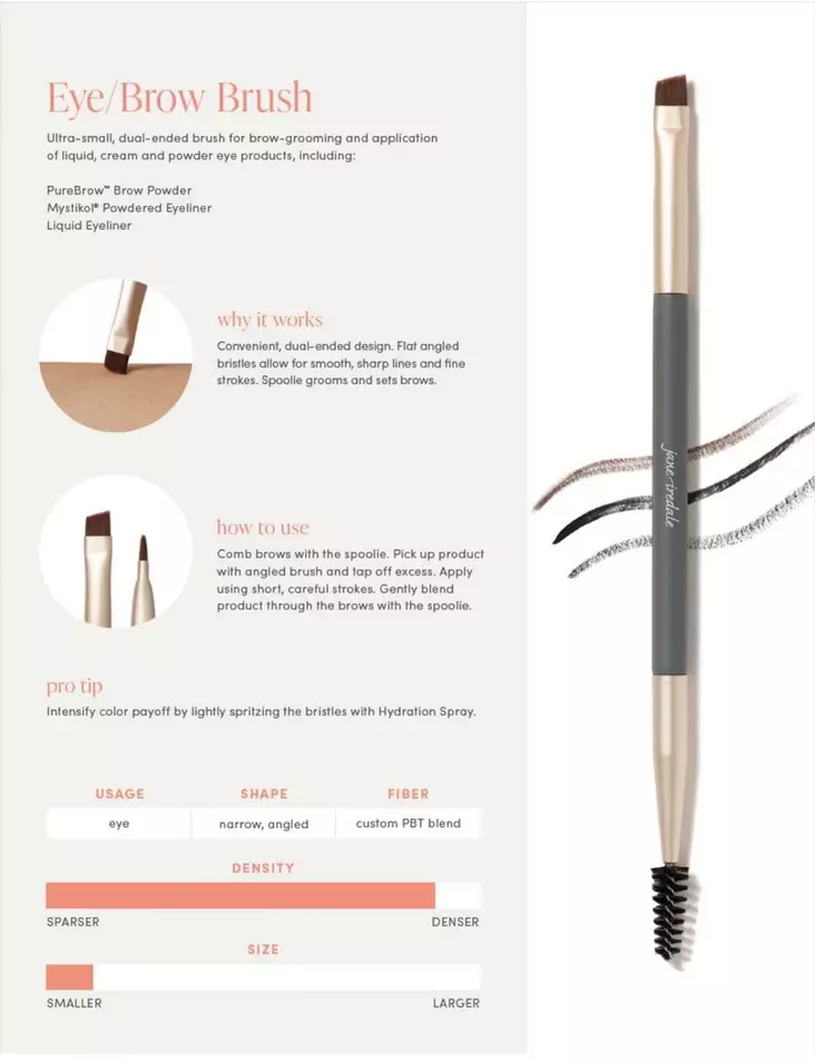 Jane iredale Eye/Brow Brush - Meikkitarvikkeet ja siveltimet - 100000637 - 1