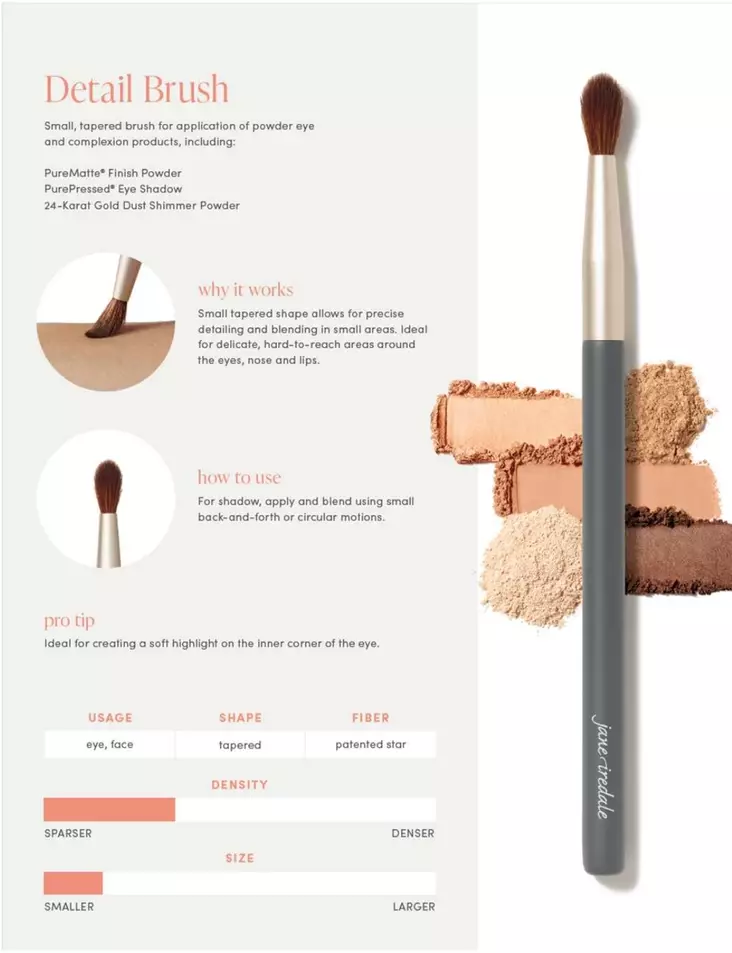 Jane iredale Detail Brush - Meikkitarvikkeet ja siveltimet - 100000639 - 1